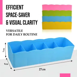 Kuber Industries Blue 4 Pieces Multi-Utility Organisers image 5