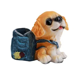 TIED RIBBONS Set Of 2 Multicoloured Cute Dog Pen Stand Desk Organizer image 5