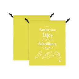 Kuber Industries Yellow & Blue 6 Pcs Printed Shoe Organizers image 2