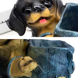 TIED RIBBONS Set Of 2 Multicoloured Cute Dog Pen Stand Desk Organizer image 2