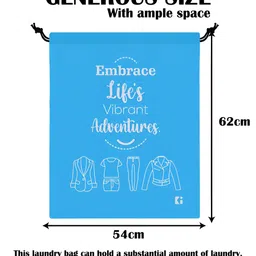 Kuber Industries Brown & Sky Blue 12 Pcs Printed Cloth Storage Bags image 2