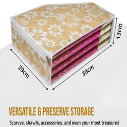 Kuber Industries Yellow & White 4 Pieces Regular Multi-Utility Organisers image 3