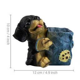 TIED RIBBONS Set Of 2 Multicoloured Cute Dog Pen Stand Desk Organizer image 4