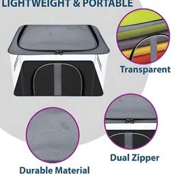 Kuber Industries Transparent 8 Pieces Cloth Storage Organiser image 5