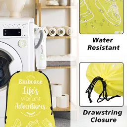 Kuber Industries Yellow & Brown 24 Pcs Printed Shoe Organizers image 3