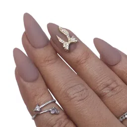 BEROMT 12 Pcs Long-Lasting Reusable Lightweight Salon Finish Press on Nail Tips-09BC image 2