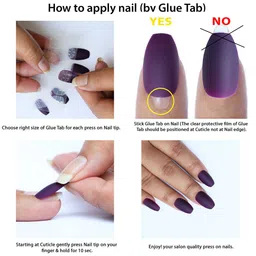 BEROMT 12 Pcs Long-Lasting Reusable Lightweight Salon Finish Press on Nail Tips - 261 image 3