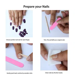 BEROMT 12 Pcs Long-Lasting Reusable Lightweight Salon Finish Press on Nail Tips- Shade 150 image 4