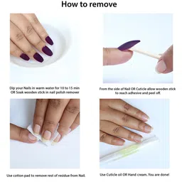 BEROMT 12 Pcs Long-Lasting Reusable Lightweight Salon Finish Press on Nail Tips - 261 image 5