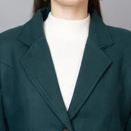 Dlanxa Notched Lapel Collar Woolen Winter Single Breasted Overcoat image 2