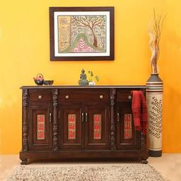 aakriti art creations Frio Solid Wood Sideboard in Matte Finish-picture-32