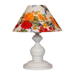 Multicolour Shade Table Lamp With Metal Base By Foziq image 5