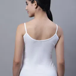 FBAR Pack Of 2 Sleeveless Non Padded Pure Cotton Bio Wash Camisoles image 4