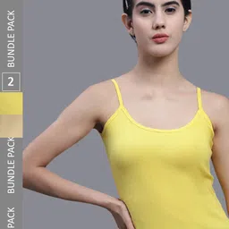 FBAR Pack Of 2 Shoulder Straps Skin Friendly Bio Wash Cotton Camisoles-image-7