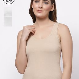 Floret Women Pack Of 3 Solid Cotton Camisoles-picture-38