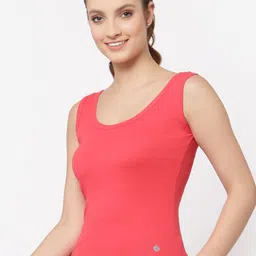 Floret Women Red & Grey Pack Of 2 Solid Cotton Camisoles image 2