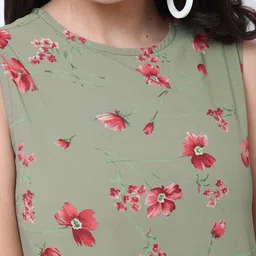Tokyo Talkies Digital Printed Georgette With Gathered Waist Floral Print Dress image 2