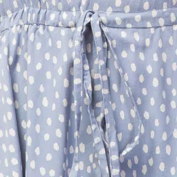 Hive91 Blue & White Print Cinched Waist Top image 2