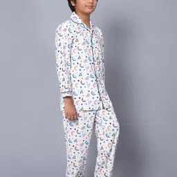 Kiddiekid Kids Conversational Printed Pure Cotton Night suit image 4