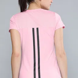 HRX by Hrithik Roshan Women Pink Rapid Dry Slim Fit Training Tshirt image 1