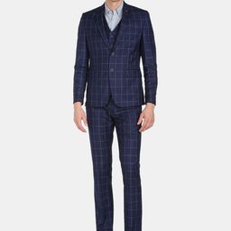 AD By Arvind Men Checked Single-Breasted 3-Piece Suit-picture-25