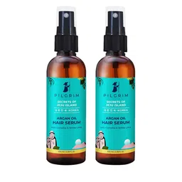Pilgrim Argan Oil Hair Serum Pack of 2 - Reduces Frizz & Split Ends - 100ml Each image 1