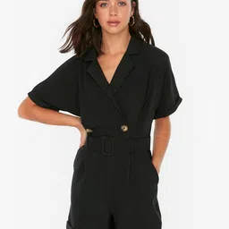 Trendyol Women Black Solid Jumpsuit-picture-25