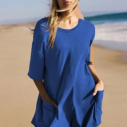 StyleCast x Revolte Blue Drop Shoulder-picture-37