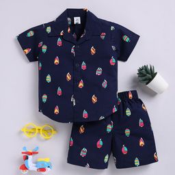 Clt.s Unisex Kids Printed Pure Cotton Night Suit-picture-32