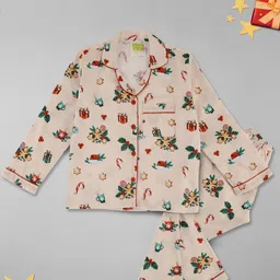 Pyjama Party Kids Conversational Printed Pure Cotton Night suit-picture-51