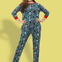 Ninos Dreams Printed Cotton T-shirt With Pyjamas Night Suit-picture-22