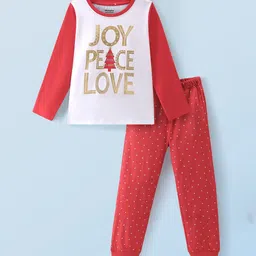 Honeyhap Girls Printed Pure Cotton Night suit-image-24