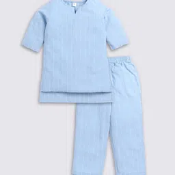 Clt.s Girls Striped Pure Cotton Top With Pyjamas-picture-58