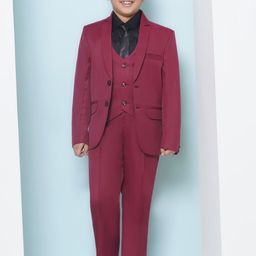 Aj DEZInES Boys Single-Breasted Cotton Five-Piece Party Suit-picture-22