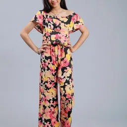 Unique Designers Girls Printed Off-Shoulder Basic Jumpsuit-picture-26