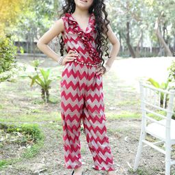 Stuffie Land Girls Geometric Printed Ruffled Basic Jumpsuit-picture-41
