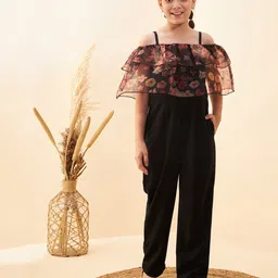 Cherry & Jerry Girls Floral Printed Shoulder Straps Basic Jumpsuit-picture-19