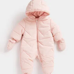 mothercare Infant Kids Pure Cotton Hooded Snowsuit-picture-33