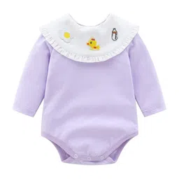 StyleCast Infants Girls Purple Embroidered Cotton Bodysuit-image-86