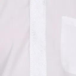 ROYAL KURTA Men White Thread Work Kurta with Salwar image 4