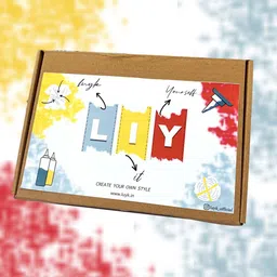 luyk Kids Red & White Tie & Dyed DIY Night Suit Kit image 3