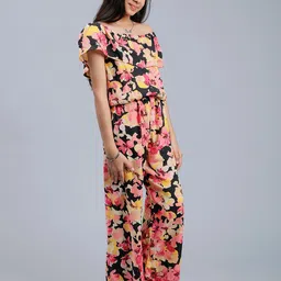 Unique Designers Girls Printed Off-Shoulder Basic Jumpsuit image 3