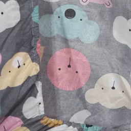 KLOTTHE Grey Printed Fitted 300 TC Double King Bedsheet With 2 Pillow Covers image 5