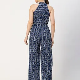 Moomaya Ethnic Motifs Halter Neck Printed Basic Jumpsuit image 4