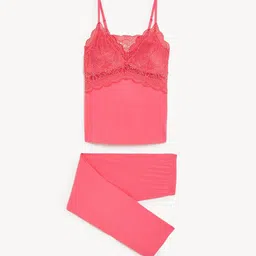 Marks & Spencer V Neck Lace Up Detail Night Suit image 4