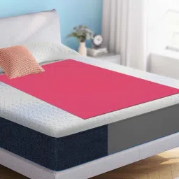 Pink Colour Crib Sheet Large Waterproof Reusable Instadry Extra Absorbent Baby Dry Sheet 140X100 Cms ( Salmon Rose) by Dream Care-image-37