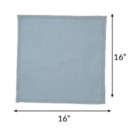 zeba Blue Cotton (16x 16 )Inch Table Napkins (Set of 6) image 5