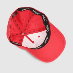 HRX by Hrithik Roshan Men Red Solid Training UV Guard, Flexible Fit & Dryfit Sweatband Cap image 4