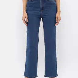 Madame Women Straight Fit Cotton Jeans-image-97