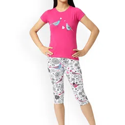 SINI MINI Girls Graphic Printed Pure Cotton Night suit-picture-52